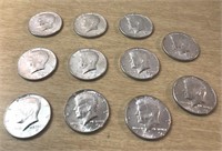 40% Silver Kennedy Half Dollar LOT of 11