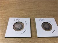 SILVER BARBER Dime LOT in Cases