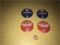 Vintage MLB World Series Champs Button LOT
