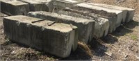 Concrete block (6 in pile and 4 up by equipment)