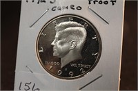 1992-S Kennedy Cameo Proof Half Dollar