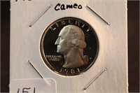 1981-S Washington Cameo Proof Quarter