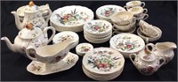 63 PIECES SPODE COPELAND GAINSBOROUGH CHINA