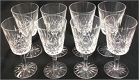 8 WATERFORD LISMORE WATER GOBLETS