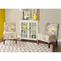 Lily Gray and Yellow Accent Chair