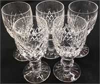 5 WATERFORD COLEEN CORDIAL GLASSES