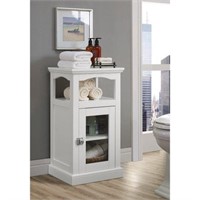 Scarsdale Demi Cabinet, White with Glass Door