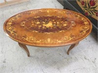 FRENCH STYLE MAHOGANY INLAID COFFEE TABLE