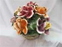 CAPODIMONTE FLORAL CENTERPIECE 13"T (AS IS)