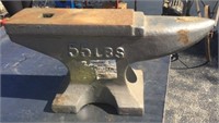 Rolling Industrial Table With 55Lb Anvil