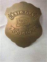 RAILROAD ROCK ISLAND POLICE BADGE 2.5"