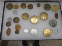 SELECTION OF VINTAGE TOKENS, WORLD'S FAIR,