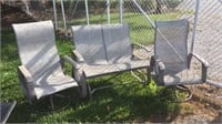 Outdoor Chair Lot, includes glider and two chairs