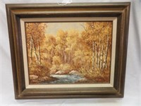 FRAMED OIL ON CANVAS-LANDSCAPE - W.B. FRANKLIN