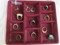 SELECTION OF (12) COSTUME RINGS