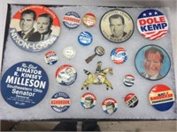 SELECTION OF POLITICAL BUTTONS
