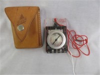 VINTAGE COMPASS WITH CASE MADE IN SILVA, SWEDEN