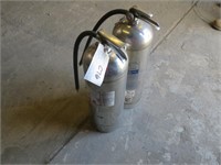 (2) Stainless Steel Fire Extinguishers