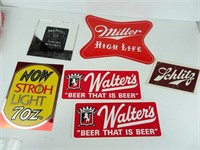 Assorted Beer Stickers and Mirror