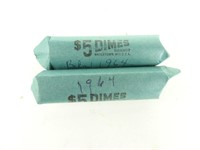 Two Rolls of Silver Dimes