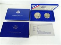1986 US Liberty Silver Dollar and Clad Half
