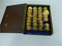 31 Brass Presidential Coins in Case - The Osborne