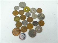 23 World Coins 1960's-Present
