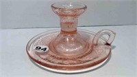 REPRODUCTION DEPRESSION GLASS CANDLE HOLDER