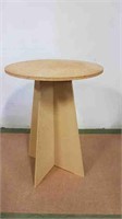 PRESSBOARD ROUND SIDE TABLE - 20.5" D X 26" H