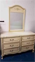 FRENCH PROVINCIAL MIRRORED DRESSER