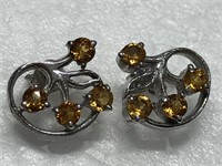 $160. S/Silver Citrine Earrings