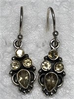 $200. S/Silver Citrine Earrings