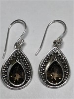 $250. S/Silver Smokey Quartz Earrings