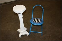 Wooden Plant Stand & Kids Chair