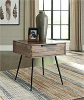 Ashley T825 Square End Table w' Drawer