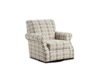 Fusion Hounds Tooth Accent Swivel Chair