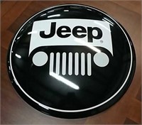 15" Metal Dome Jeep Sign