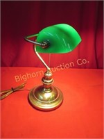 Bankers/Lawyers Desk Lamp w/ Glass Shade