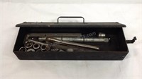 Tool box with various pieces