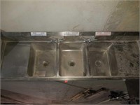 3 bay sink