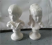 Boy girl statues