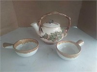 McCoy tea kettle & McCoy soup bowls