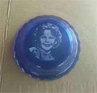 Shirley Temple blue glass bowl