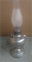 Electrified oil lamp  17 inches tall