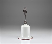 Antique opaque white glass Victorian wedding bell