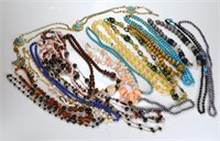 Large lot of beaded and metal necklaces