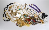 Large lot of beaded & rhinestone costume jewellery