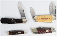 4- POCKET KNIVES BERTRAM, CUTCO, CATTURAGUS ETC