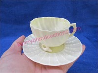 belleek demitasse sea shell cup & saucer
