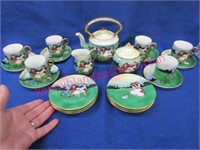 21pcs hand painted child's tea set